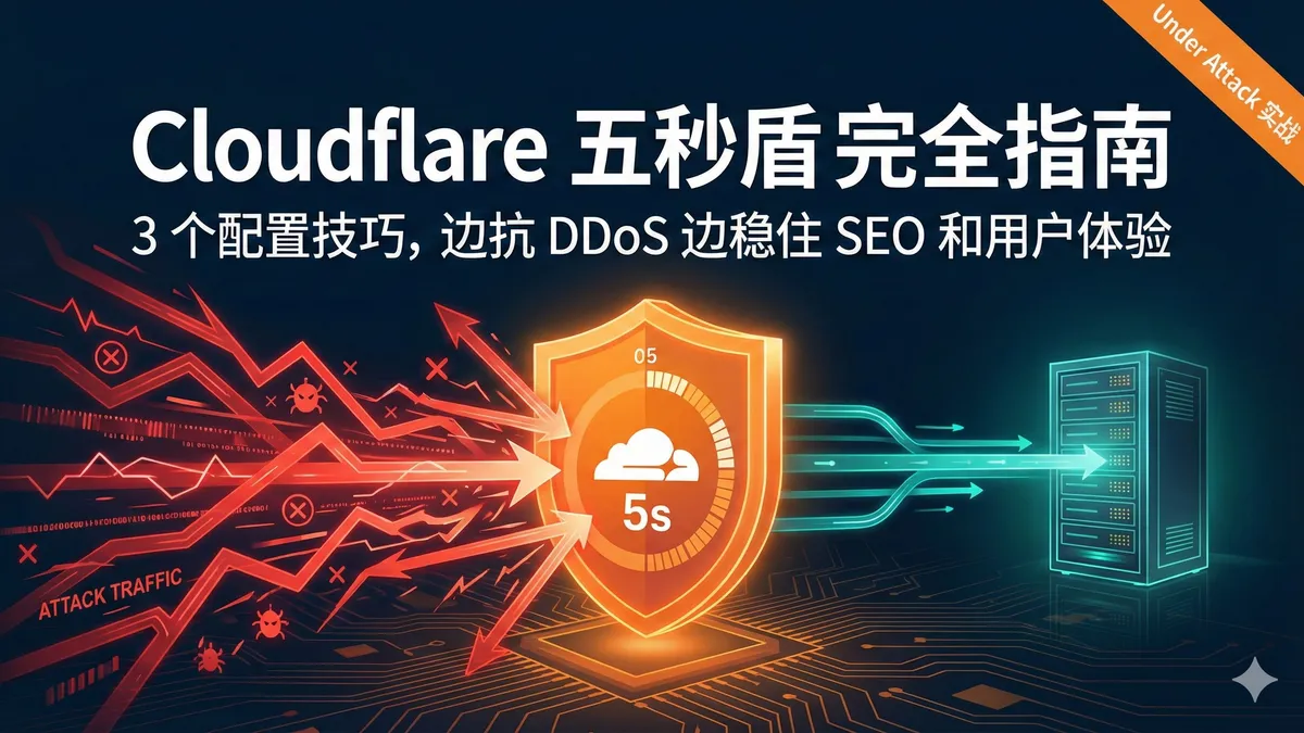 Cloudflare Under Attackモードの設定概念図