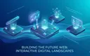 Astro フレームワークのアイランドアーキテクチャ概念図 — 静的 HTML の海に浮かぶインタラクティブな島