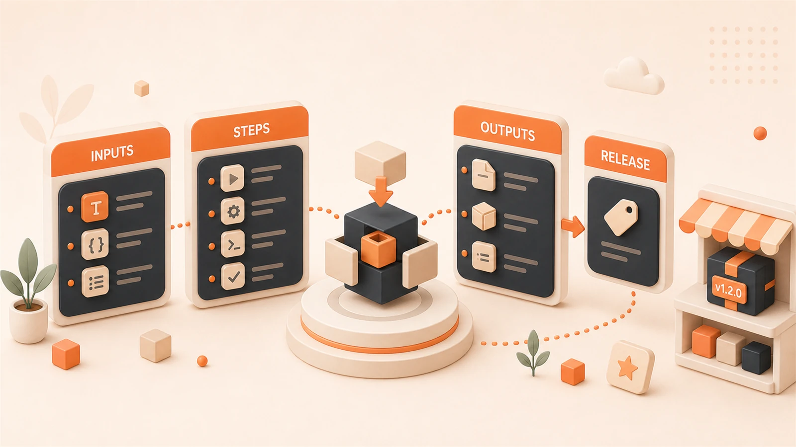 GitHub Actions 複合 Action 開発：action.yml から Marketplace 公開まで | Easton
