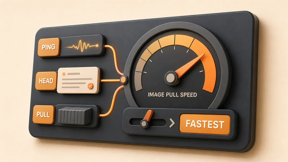 Easton editorial illustration: large image-pull speedometer with one winning range