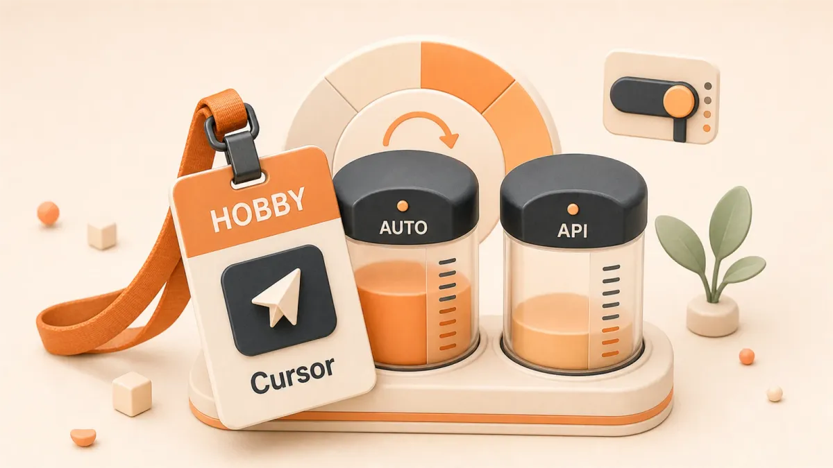 Easton editorial illustration: Hobby 通行证, AUTO 用量池, API 用量池, 升级阈值卡扣