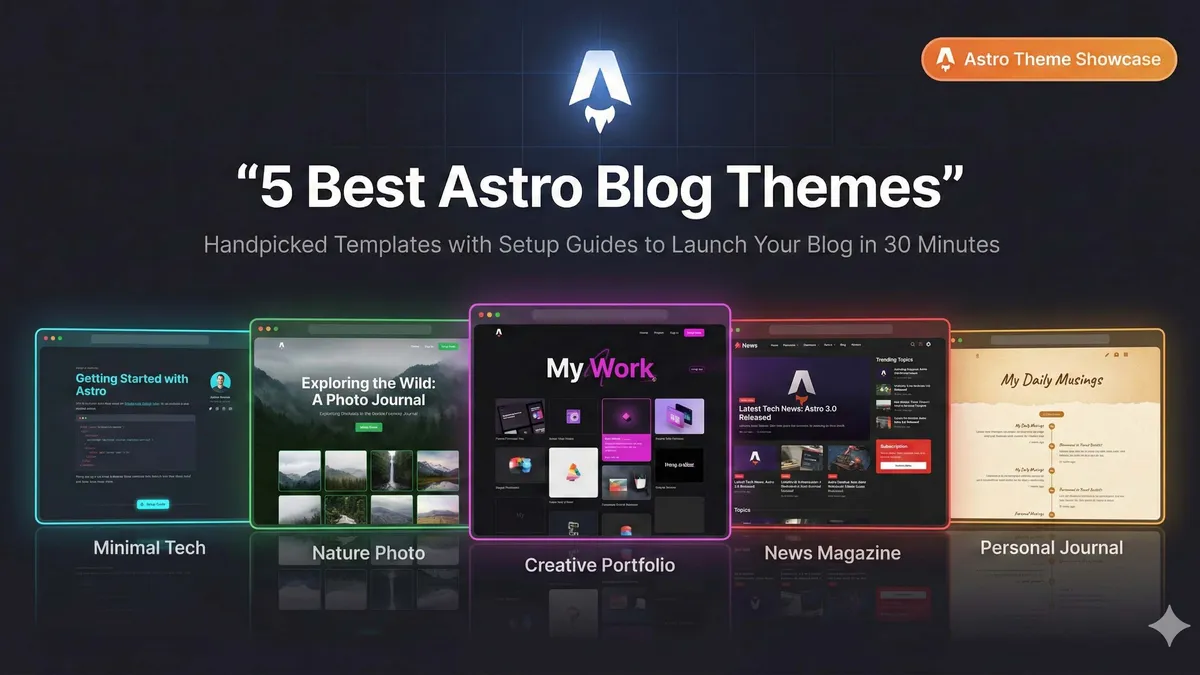 おすすめ Astro ブログテーマ 5 選の比較