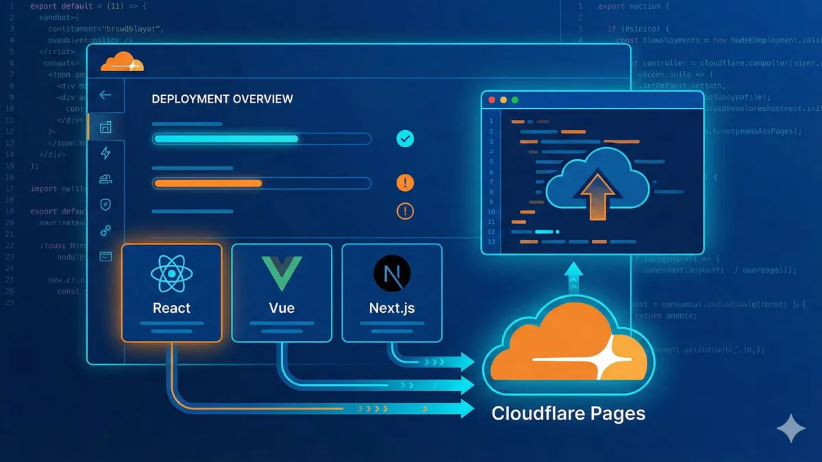 Cloudflare Pages deployment configuration interface