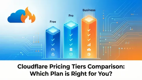 Cloudflare pricing tiers comparison illustration
