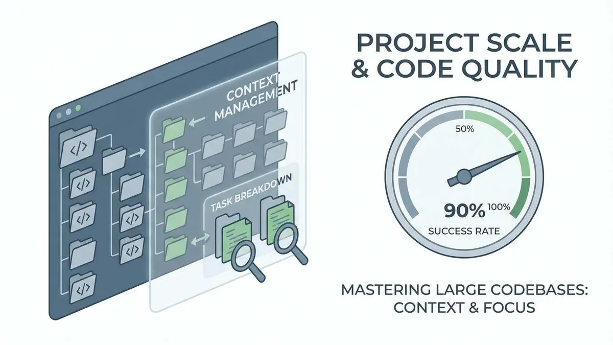 Cursor Agent 大規模プロジェクト開発実践テクニックのイメージ図