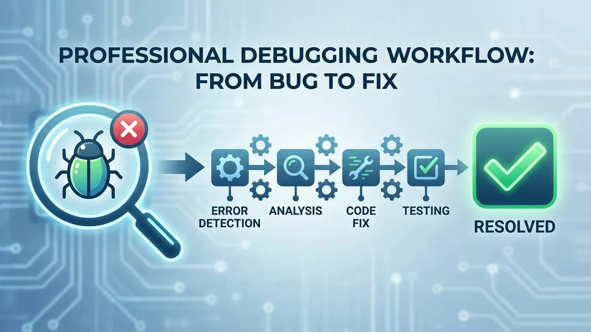 Cursor AI辅助调试工作流程示意图