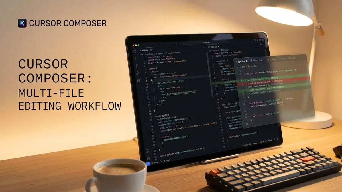 Cursor Composer の複数ファイル編集画面イメージ
