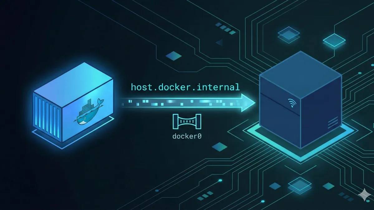 Dockerコンテナからホストへのアクセス概念図