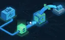 Docker データボリュームのバックアップと移行のイメージ図