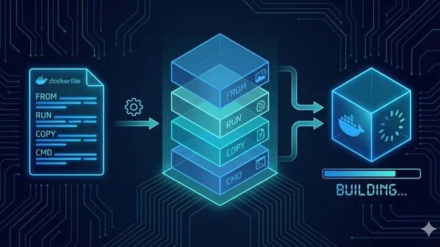 Dockerfile ビルドフローの図解