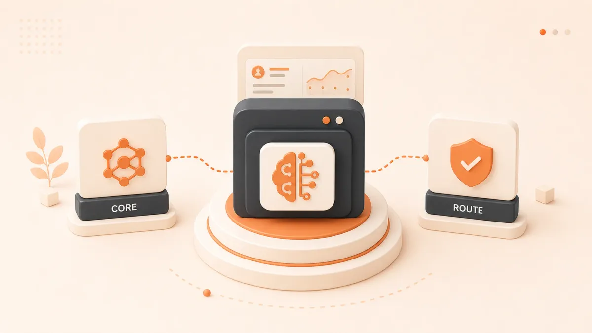 Easton editorial illustration: multi-tenant AI service platform