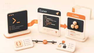 Easton editorial illustration: terminal-to-editor relay