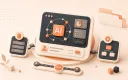 Easton editorial illustration: modular AI application workbench