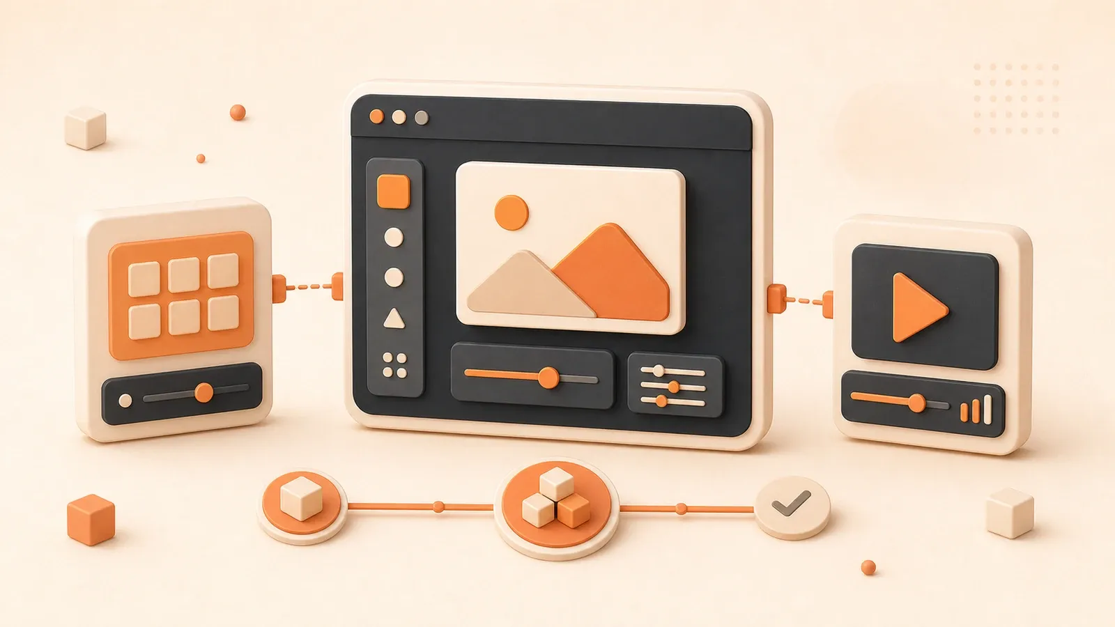 Easton editorial illustration: node-based image studio