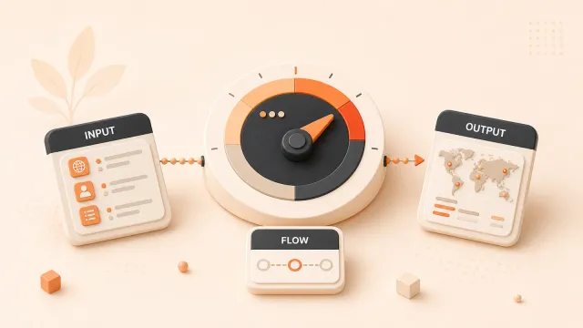 Easton editorial illustration: worker routing dial
