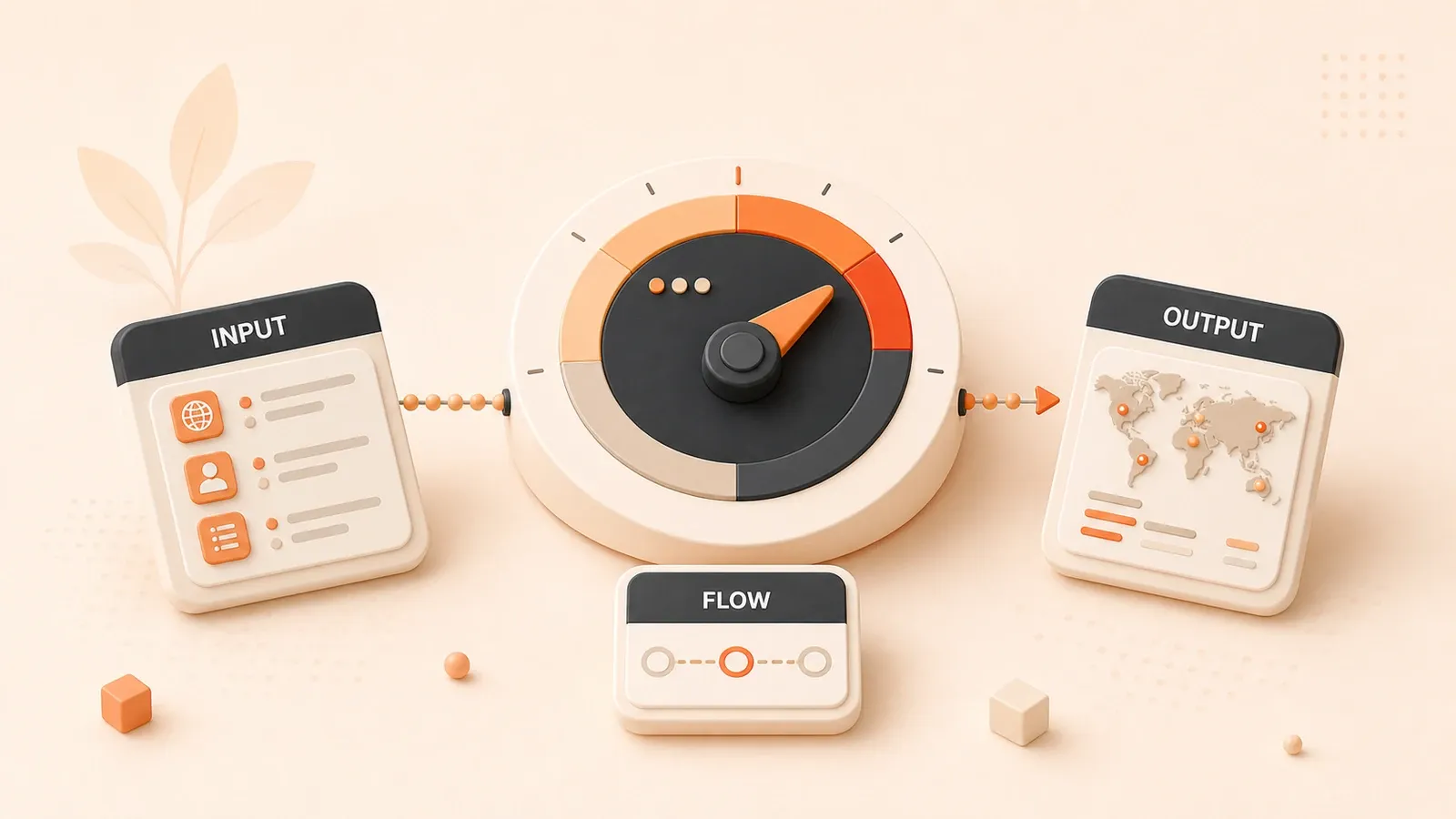 Easton editorial illustration: worker routing dial