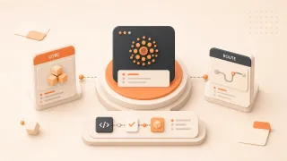Easton editorial illustration: Codex project workflow bench