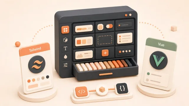 Easton editorial illustration: component token cabinet