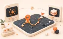 Easton editorial illustration: vector-map navigation table