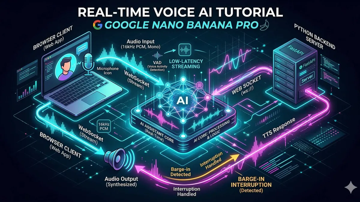 Gemini Live API real-time voice interaction architecture diagram