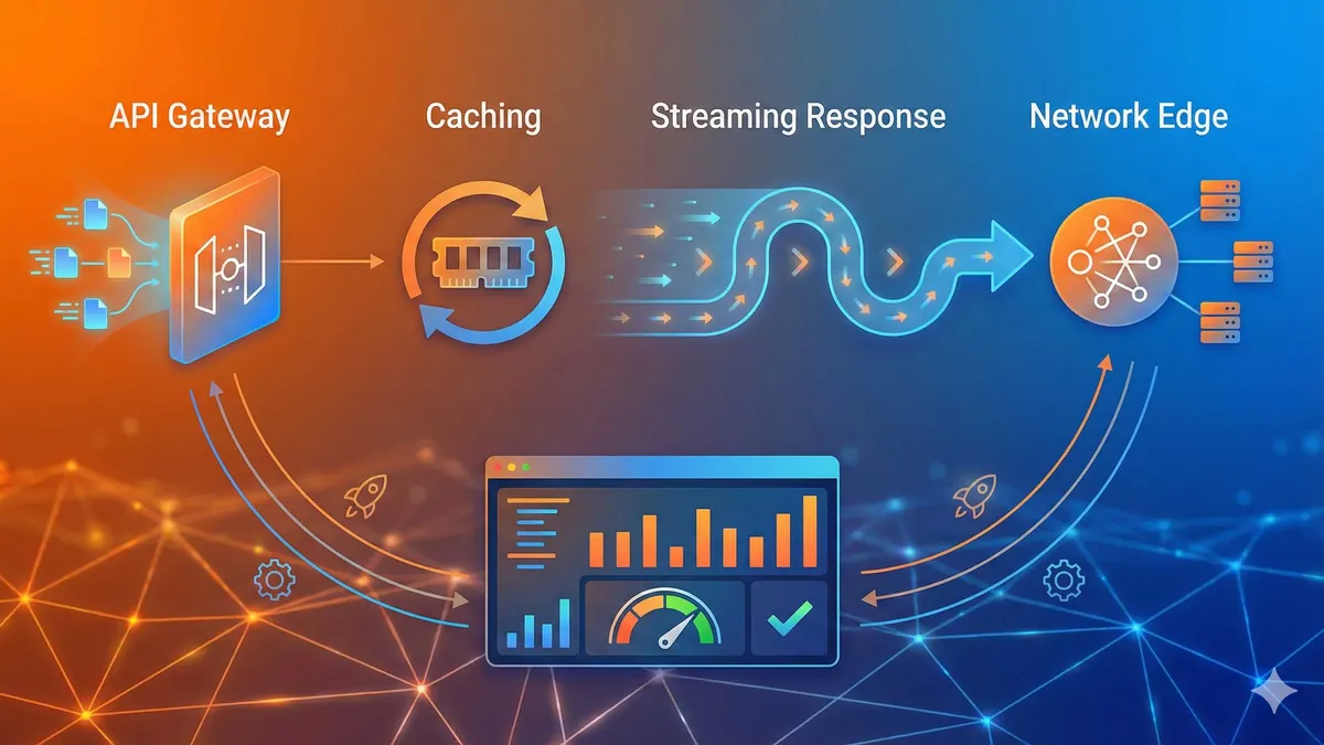 Next.js API パフォーマンス最適化の図解：キャッシュ、ストリーミング、エッジ計算