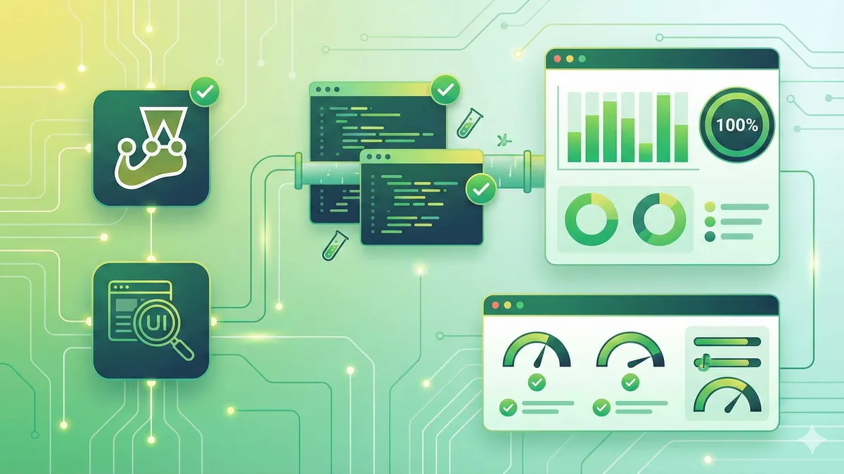 Next.js Jest 测试配置示意图，展示配置文件、测试代码和终端输出