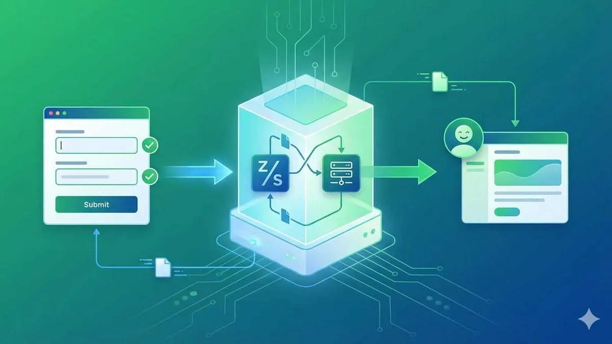 Server Actions フォーム処理フロー図