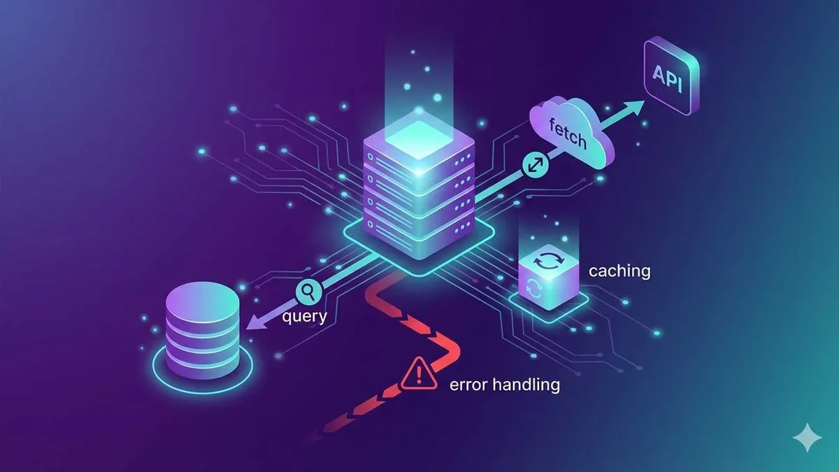 Next.js Server Components Data Fetching Illustration