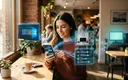OpenClaw クロスデバイスリモート制御アーキテクチャ図。スマホから PC の AI エージェントを制御するシーン