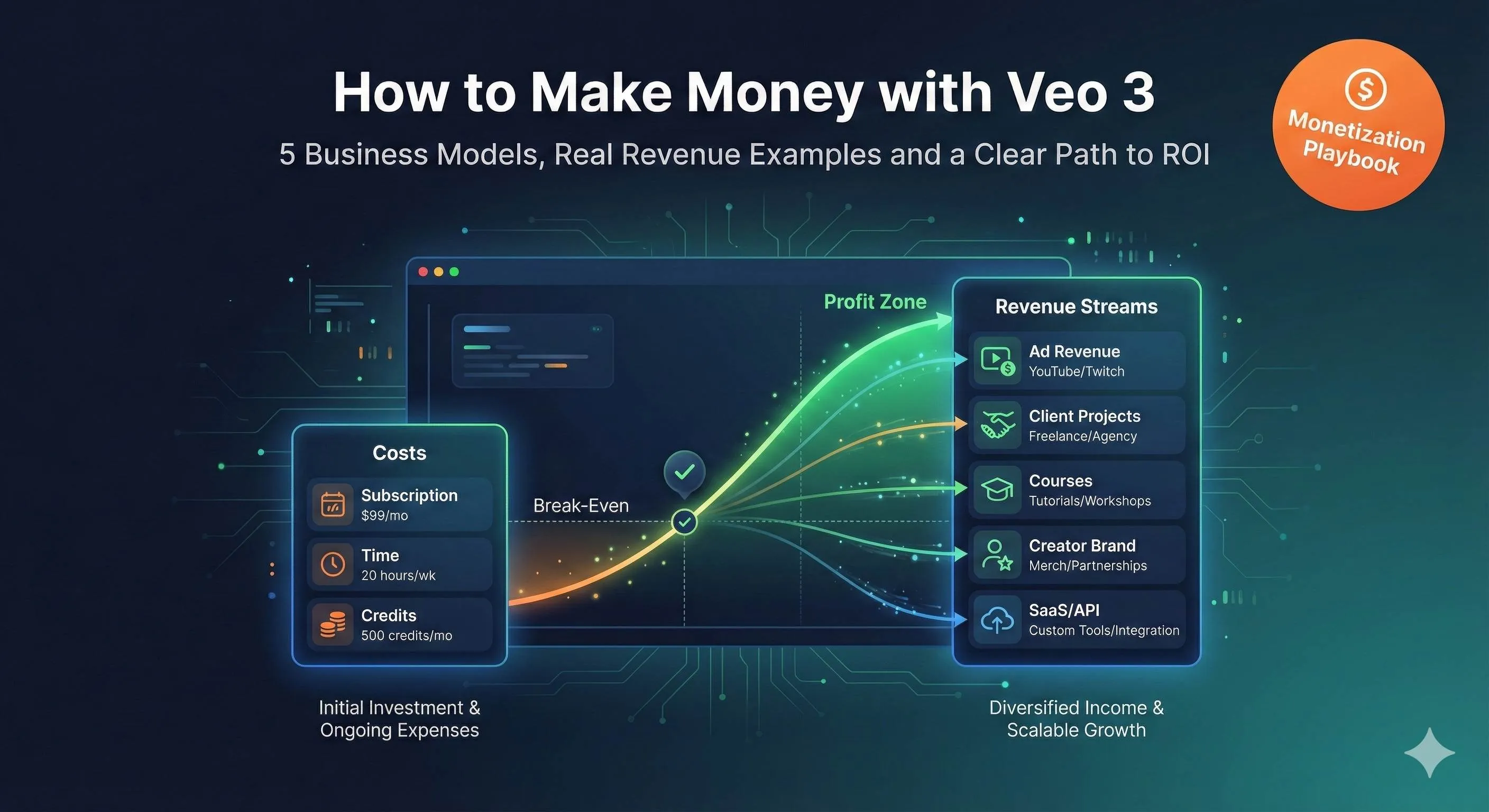 Veo 3 AI video monetization path diagram
