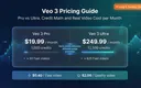 Veo 3 Pro and Ultra plan pricing comparison chart