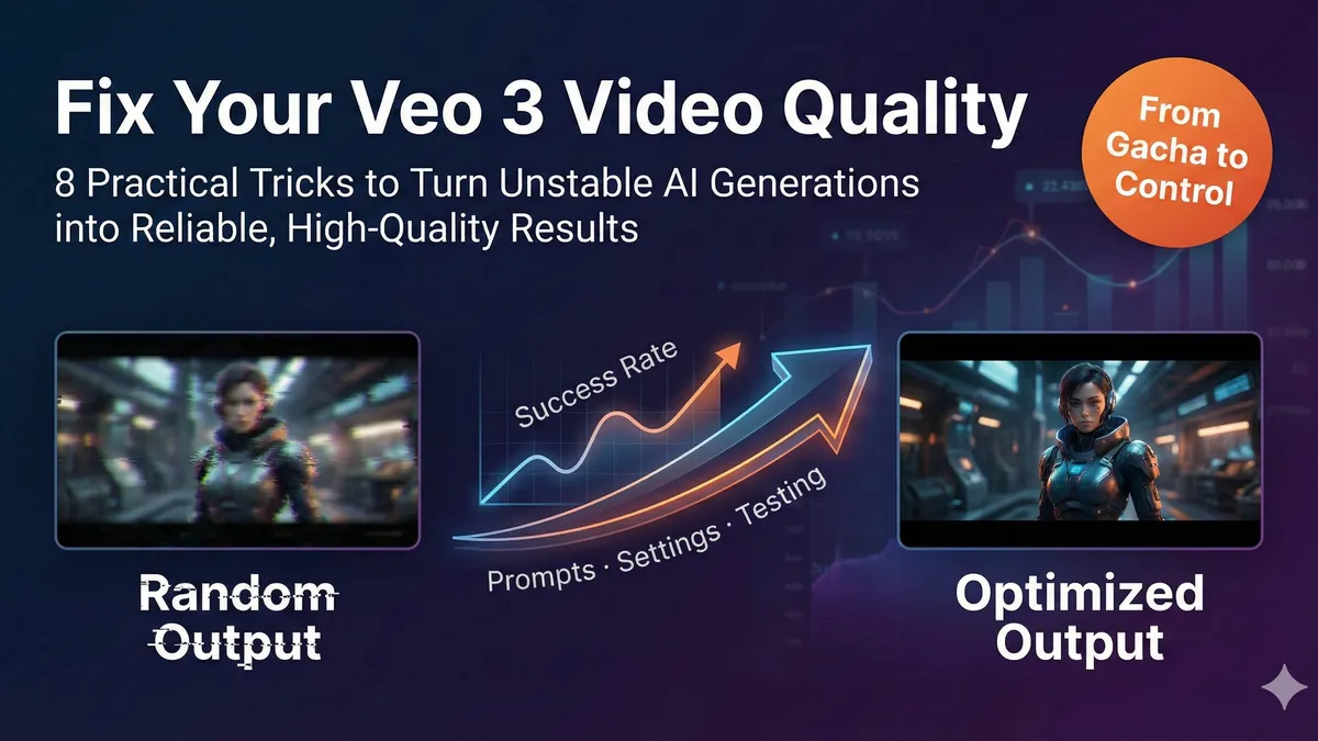 Veo 3 AI 動画生成の品質最適化テクニックのイメージ図
