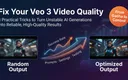 Veo 3 AI video generation quality optimization tips illustration