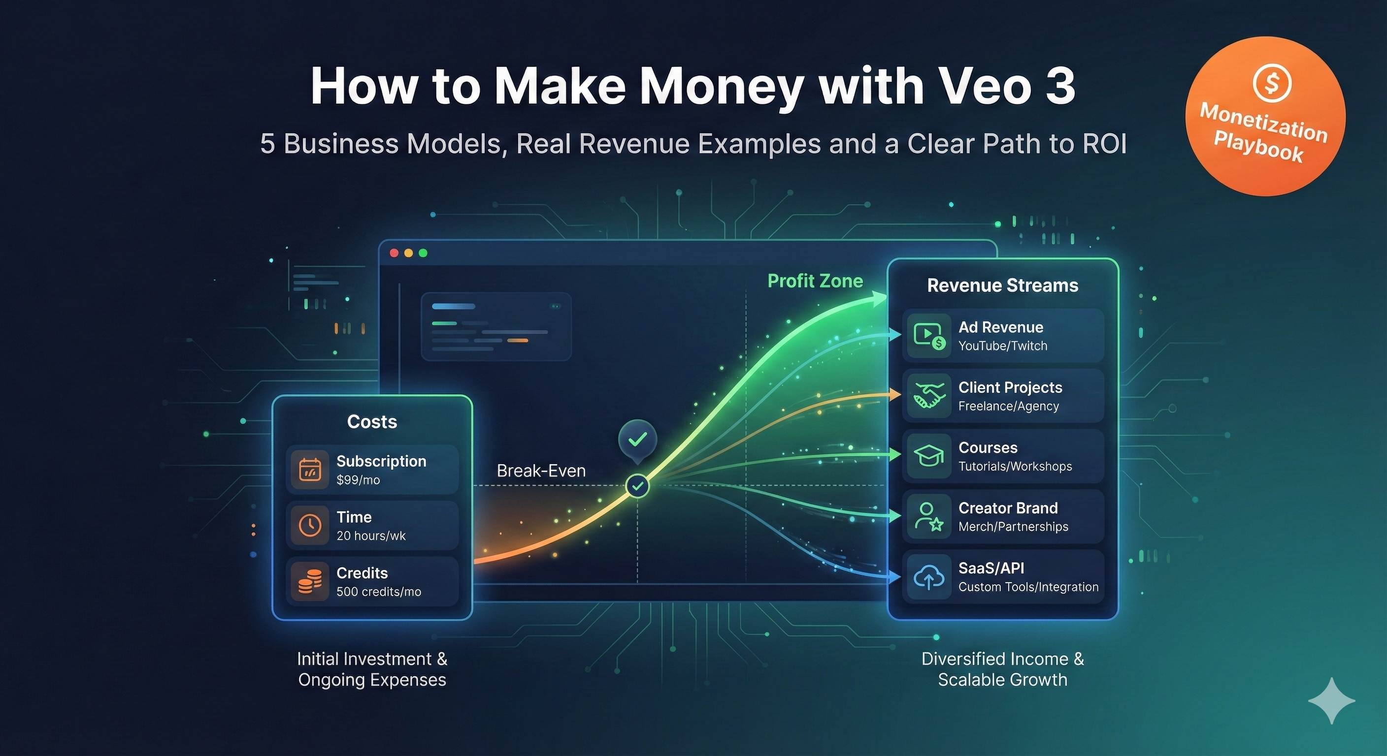 Veo 3 AI video monetization path diagram