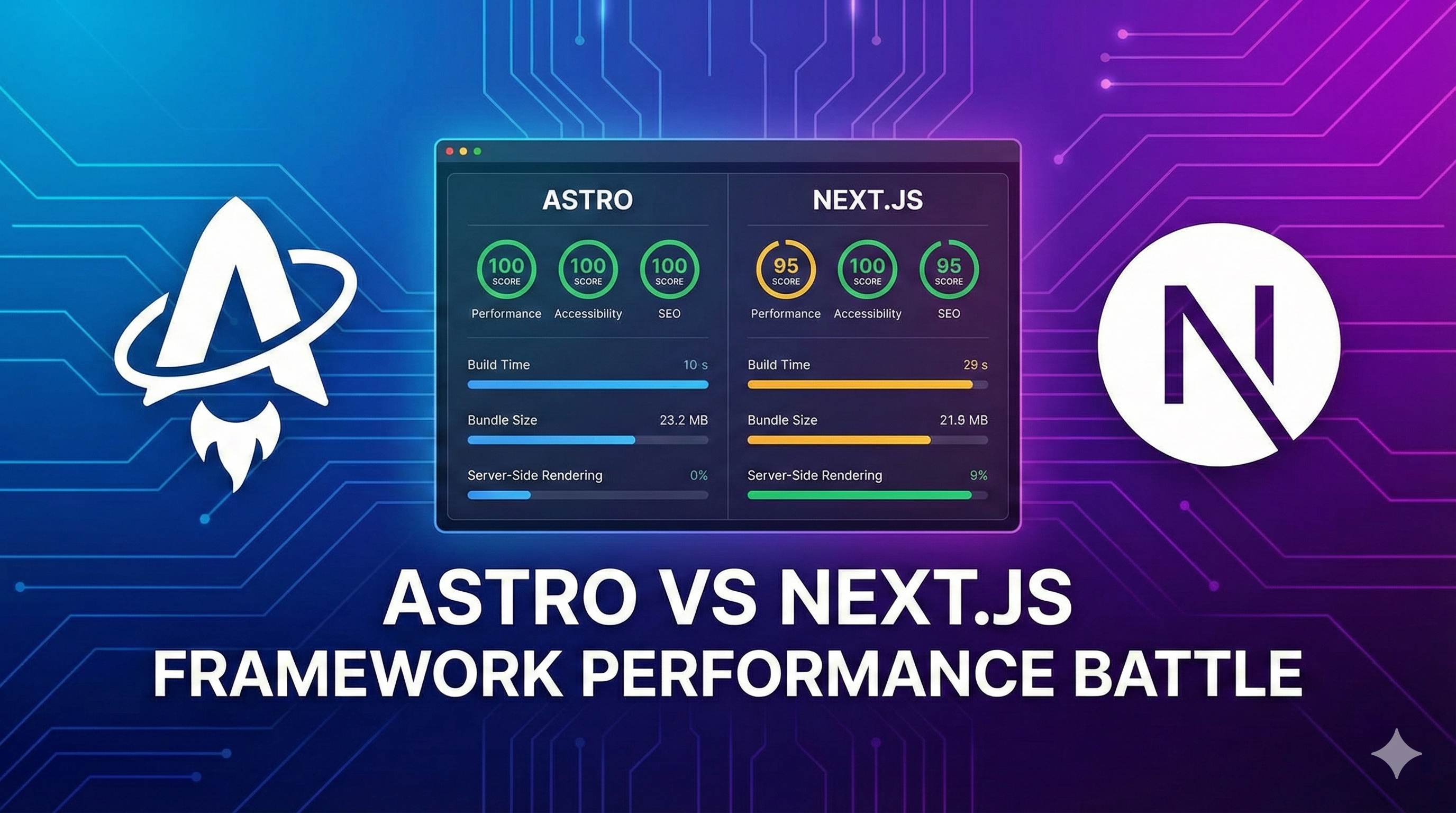 Astro 和 Next.js 框架性能对比